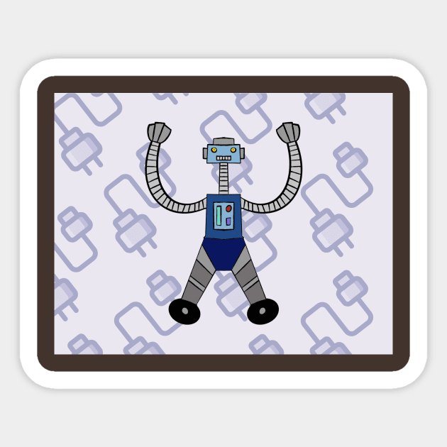 December Plugin Robot Sticker by Soundtrack Alley